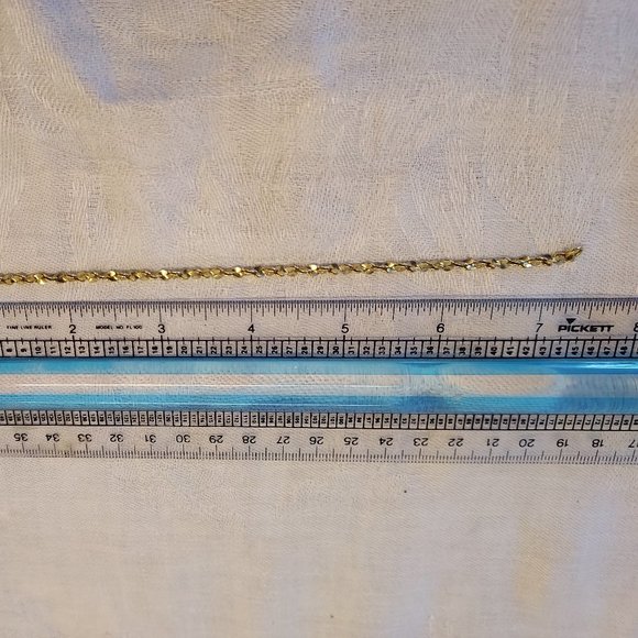 Twisted Gold washed chain 7 1./2" long - Picture 4 of 4